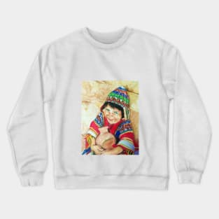 Peruvian boy Crewneck Sweatshirt